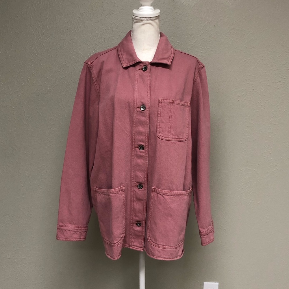 BNWT Old Navy Workwear Shacket dusty rose M